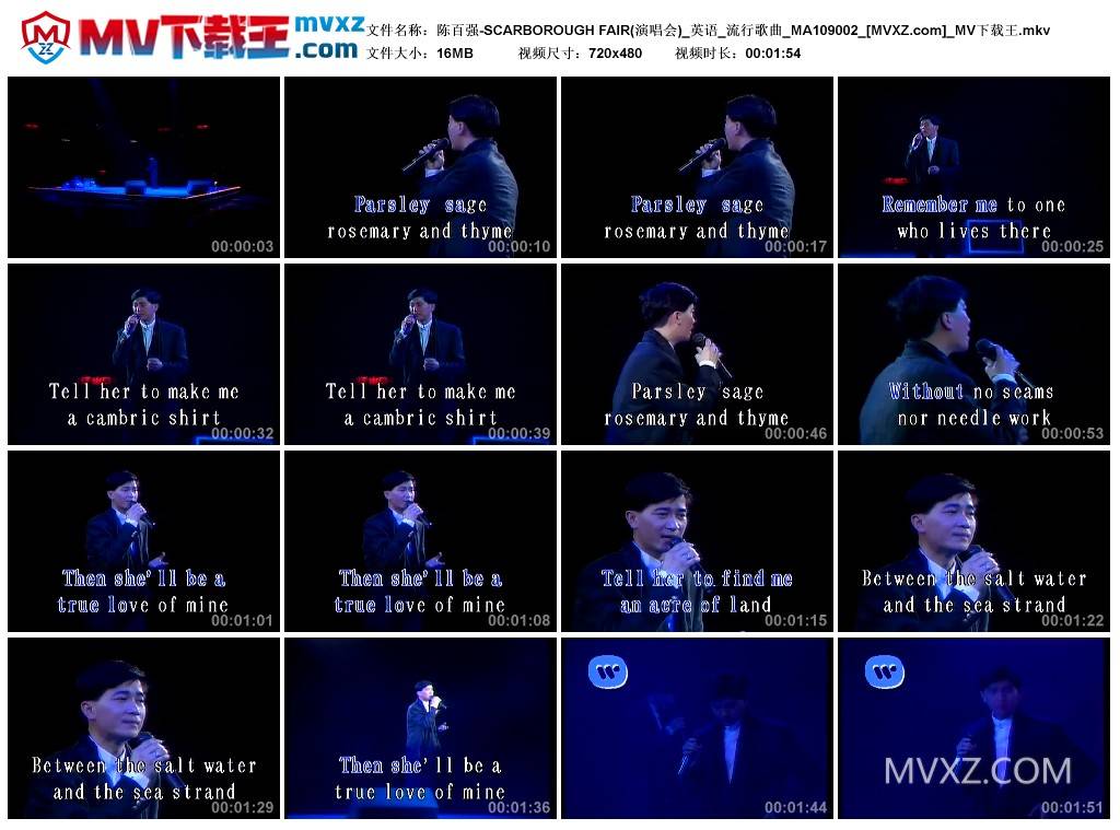 陈百强-SCARBOROUGH FAIR(演唱会)_英语_流行歌曲_MA109002